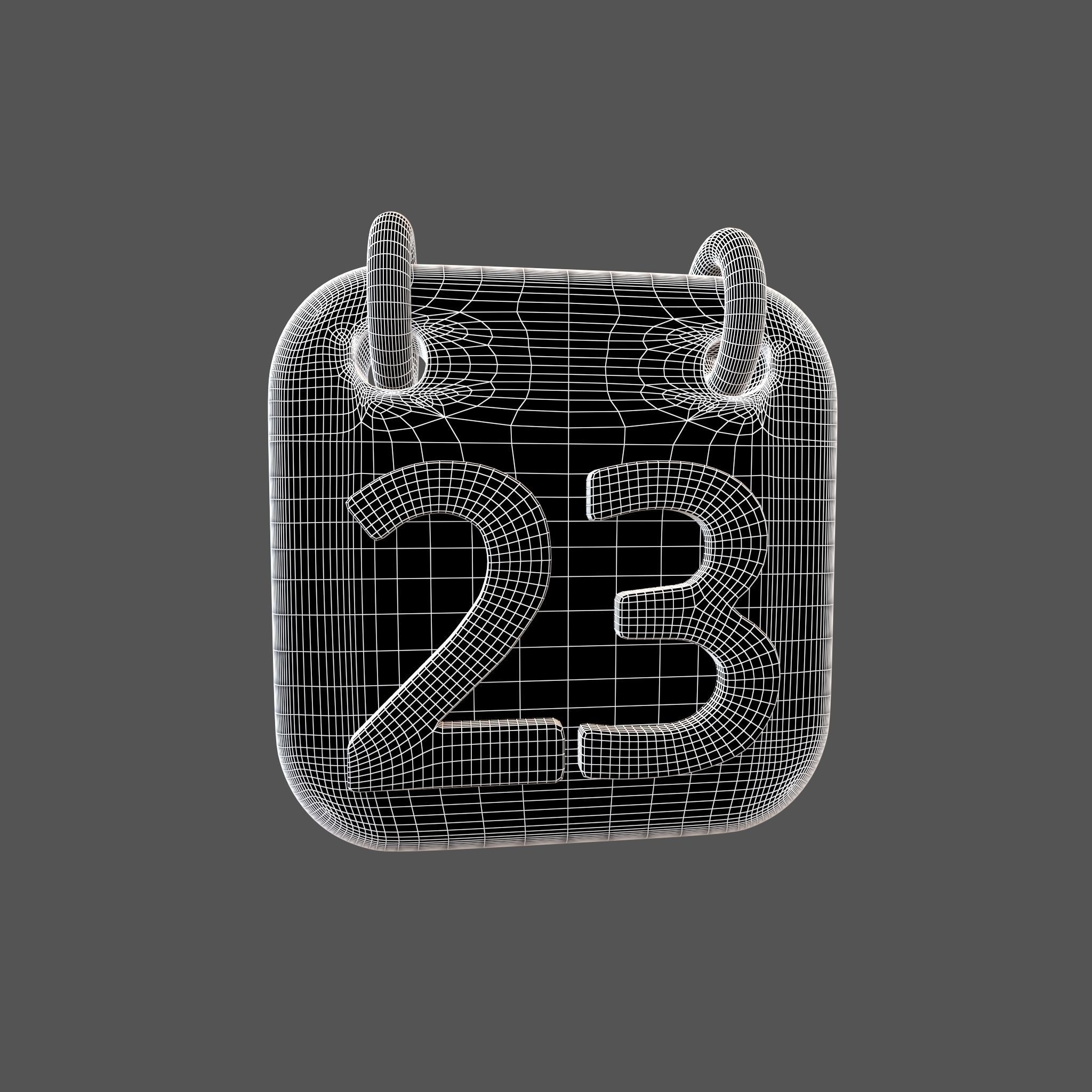 Calendar Icon 23 v1 001 Low-poly 3D model_6