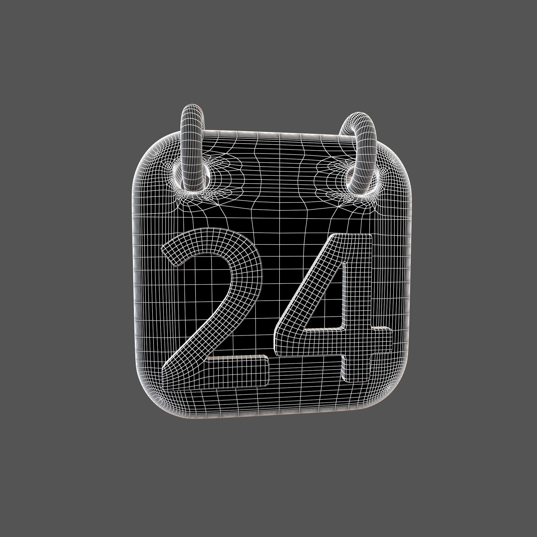 Calendar Icon 24 v1 001 Low-poly 3D model_5