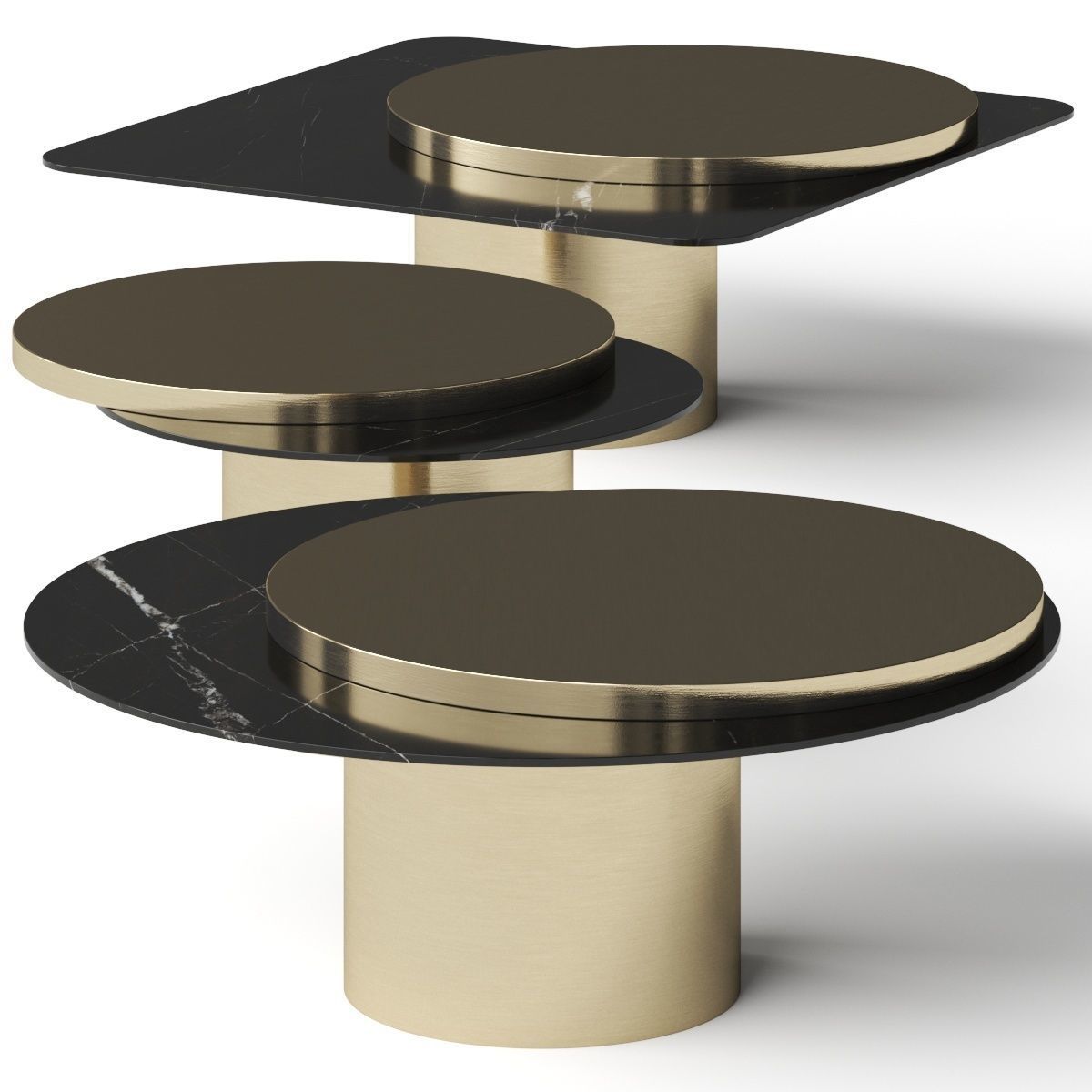 Reflex Tau40 Steel Move Coffee Table 3D model_2