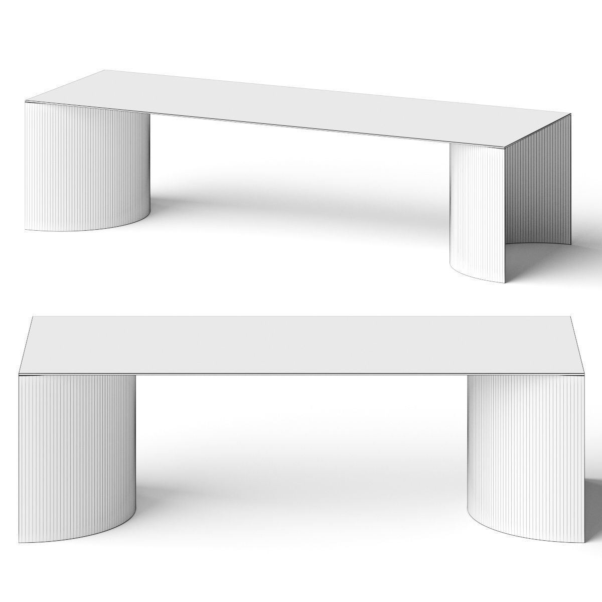DE CASTELLI Plateaux Of Mirror Dining Table 3D model_1