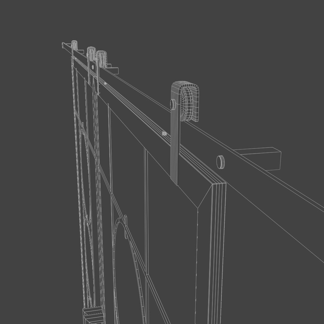 Decorative slide glass doors 3D model_6