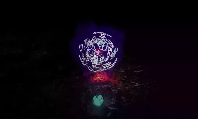Animated alien ball Free 3D model