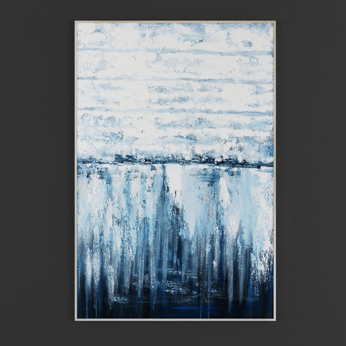 Pictures305 abstract painting in gold Low-poly 3D model_1