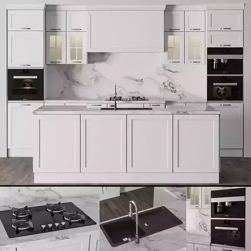 kitchen03 kitchen with cabinets and marble counter tops