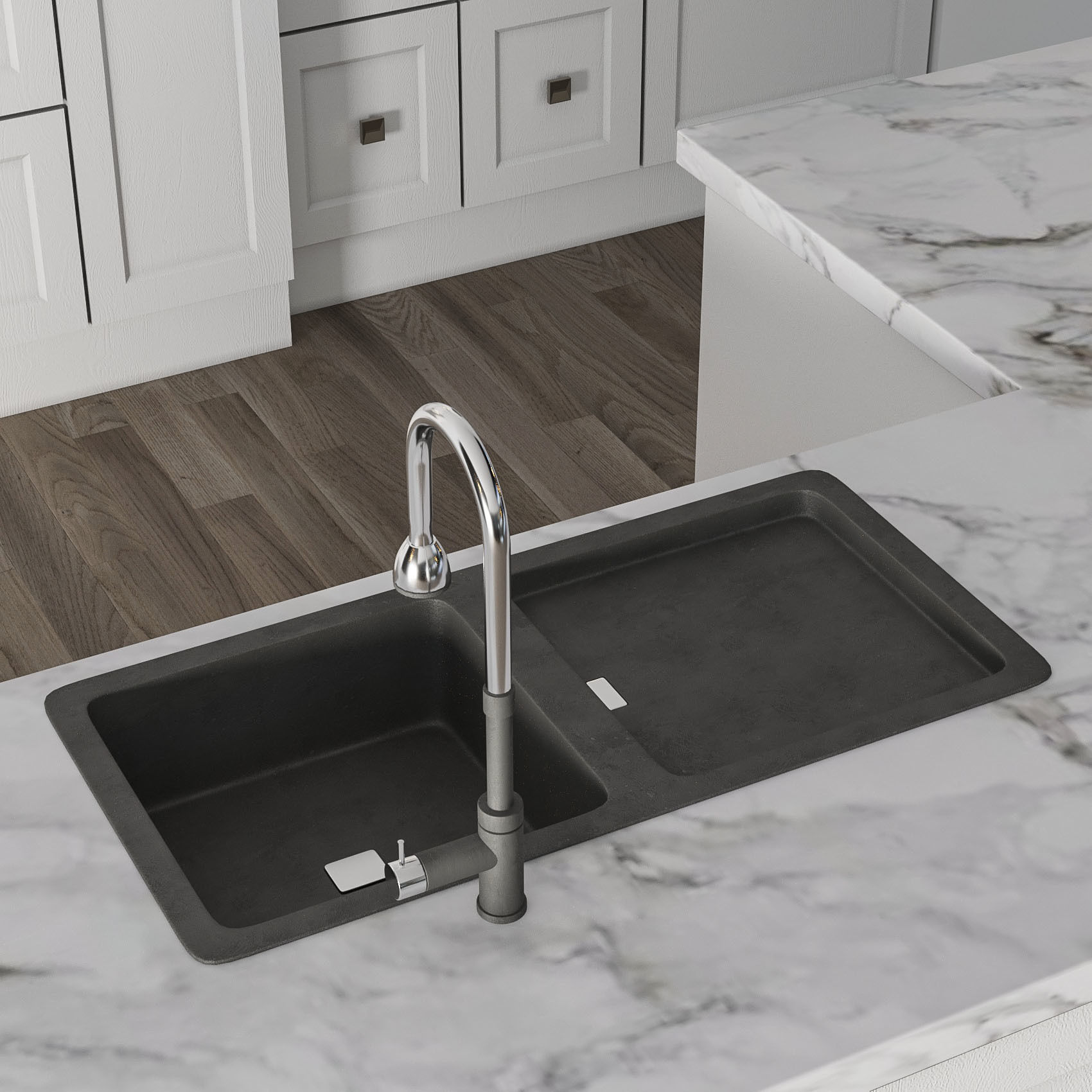 kitchen03 kitchen with cabinets and marble counter tops 3D model_2