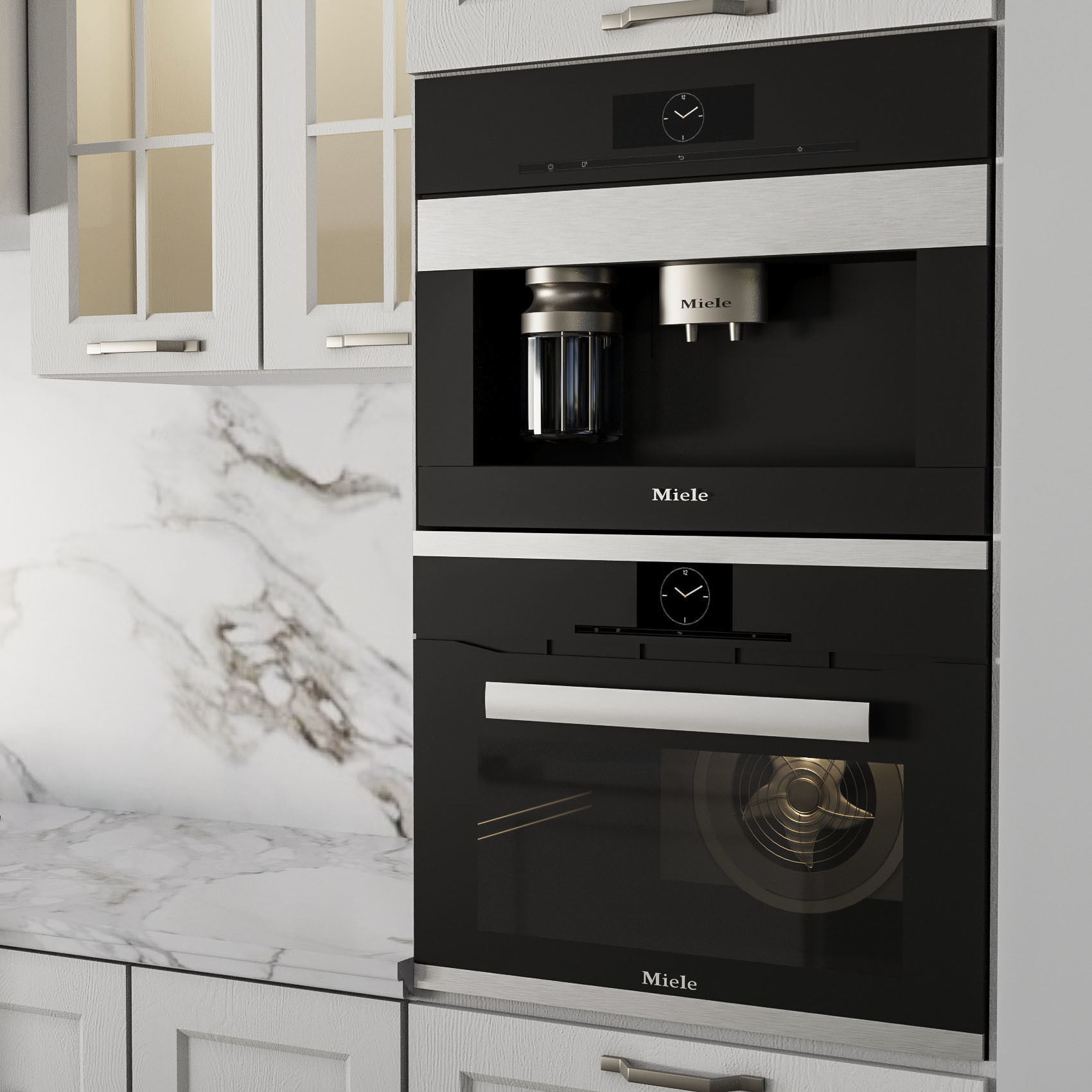 kitchen03 kitchen with cabinets and marble counter tops 3D model_1