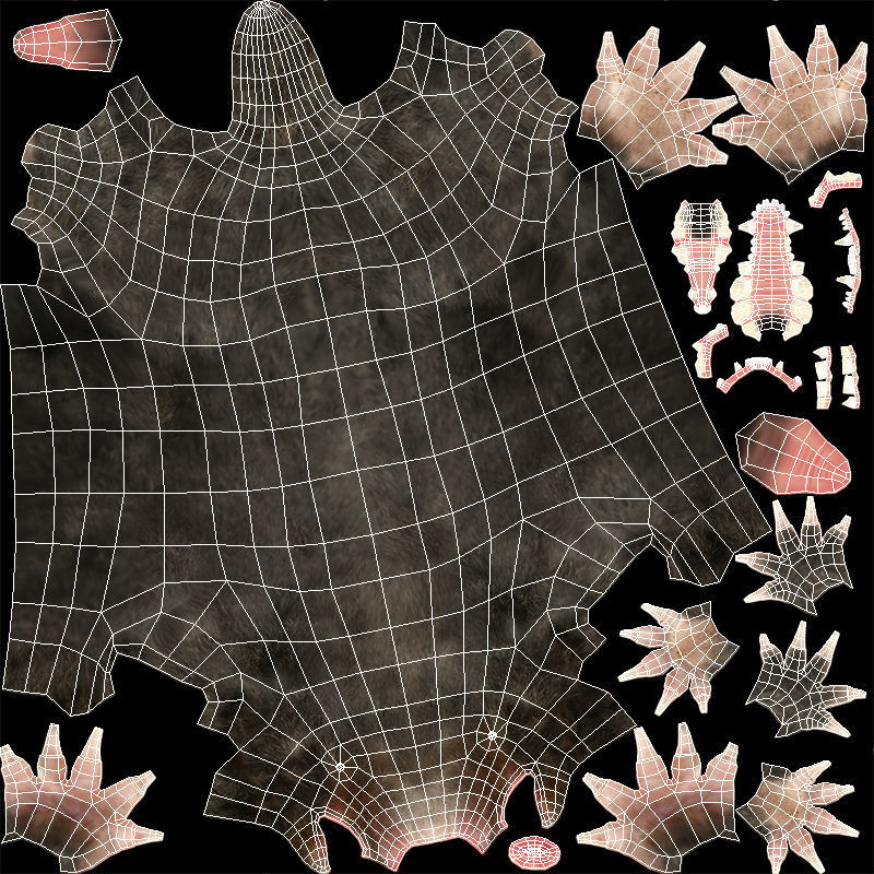 Mole Rigged Low-poly 3D model_9