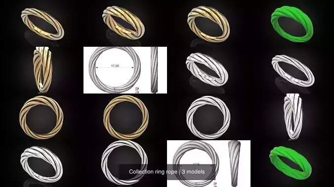 Collection ring rope