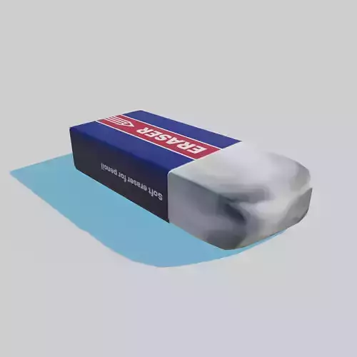 Eraser box of toothpaste Low-poly 3D model
