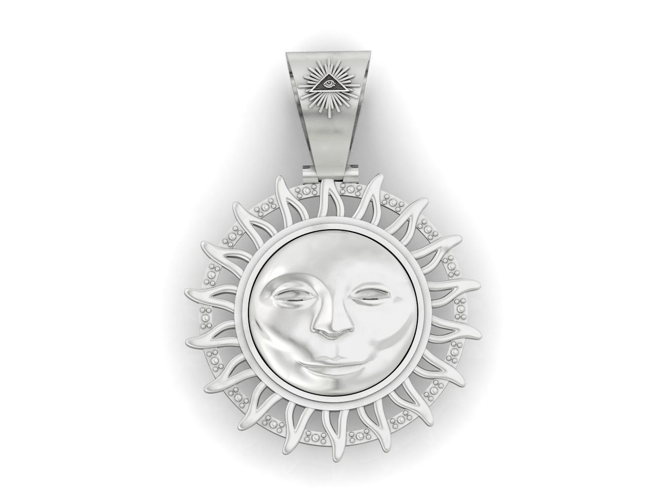  sun pendant all-seeing eye of the sun 3D print model_23