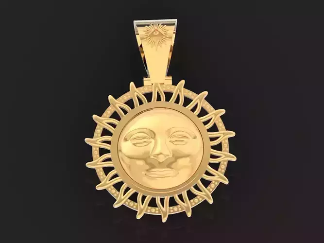  sun pendant all-seeing eye of the sun 3D print model