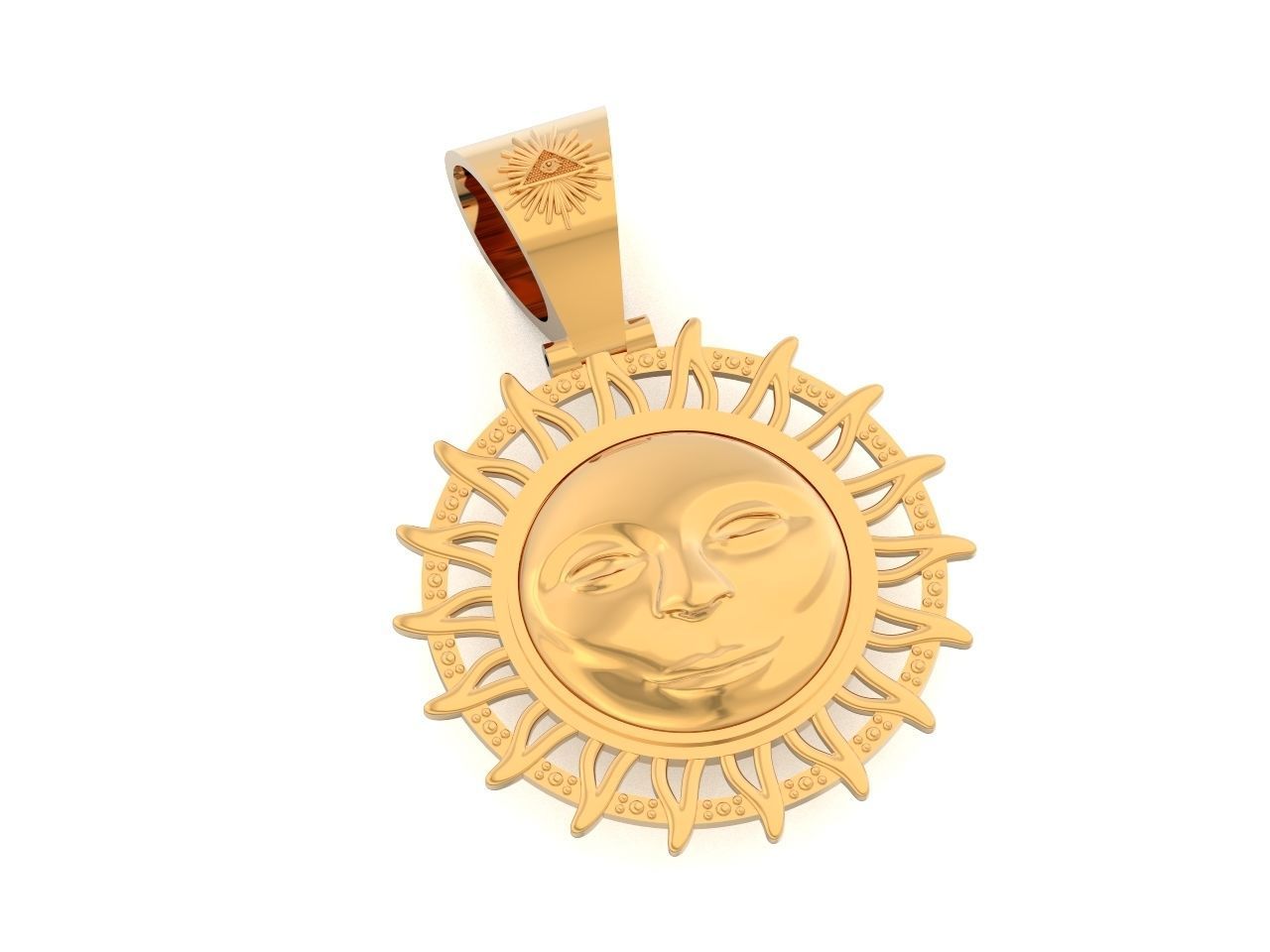  sun pendant all-seeing eye of the sun 3D print model_25