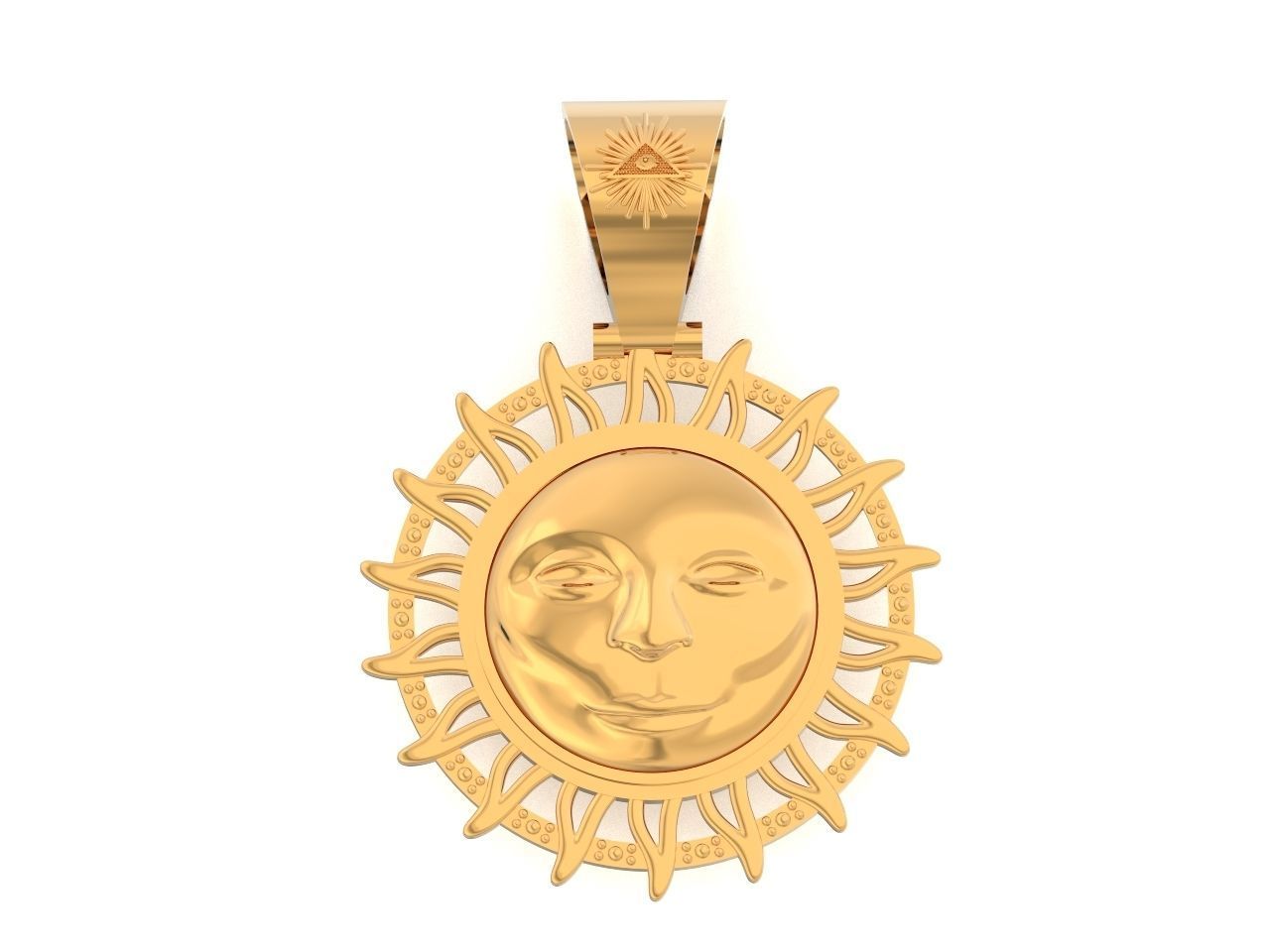 sun pendant all-seeing eye of the sun 3D print model_24
