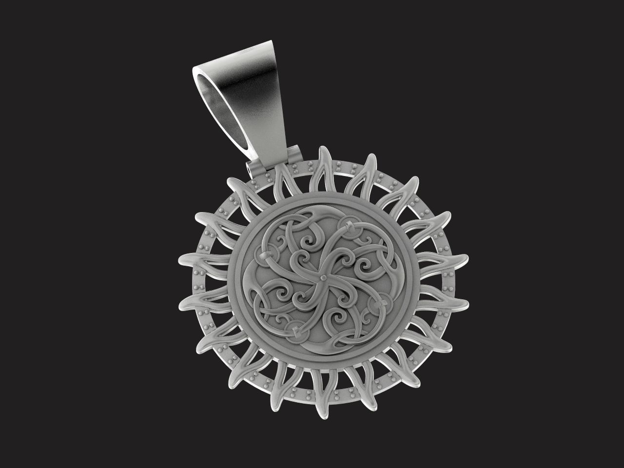  sun pendant all-seeing eye of the sun 3D print model_17