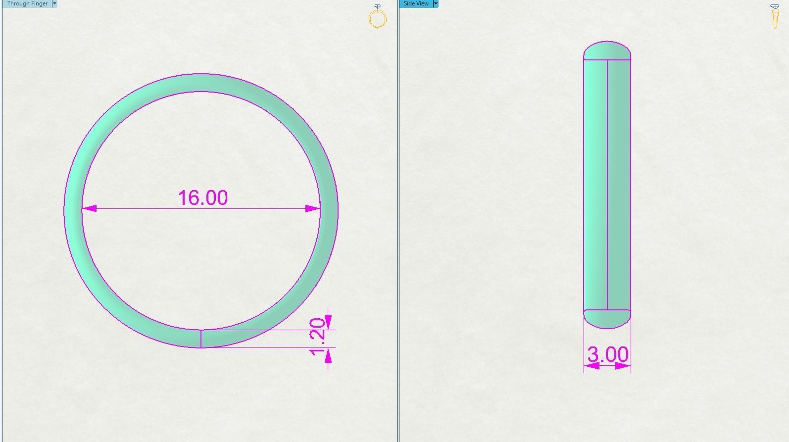 wedding rings 3D print model_17