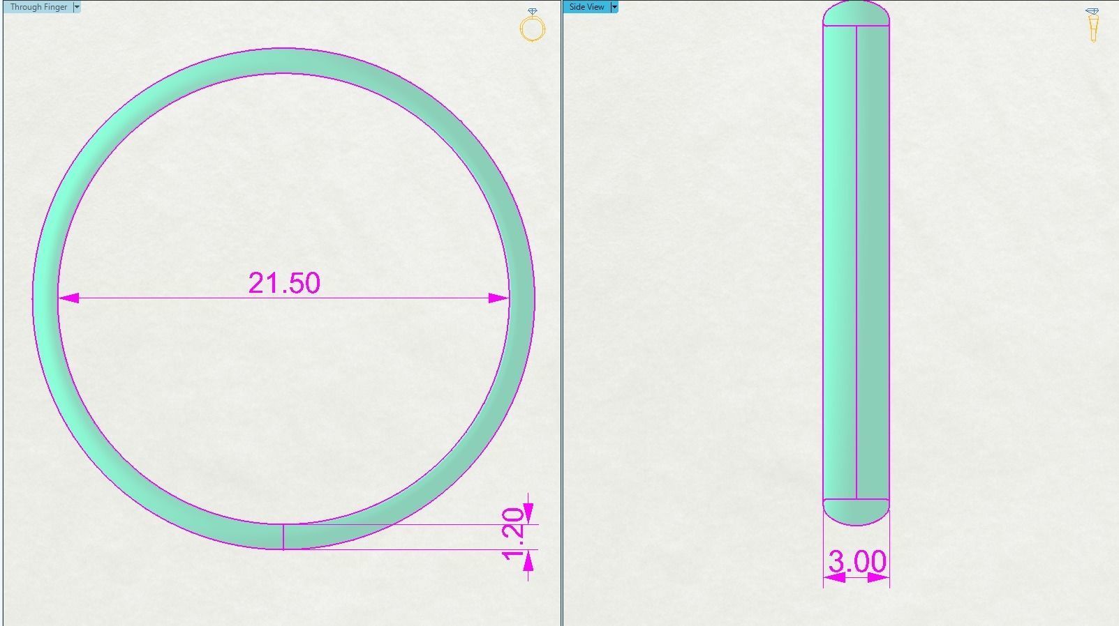 wedding rings 3D print model_14