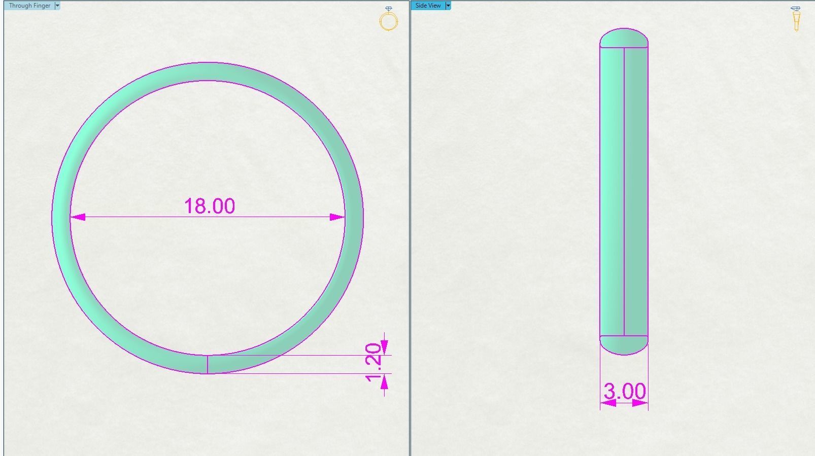 wedding rings 3D print model_7