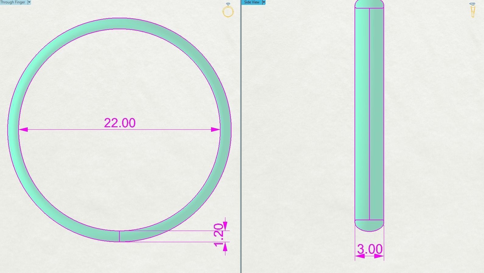 wedding rings 3D print model_15