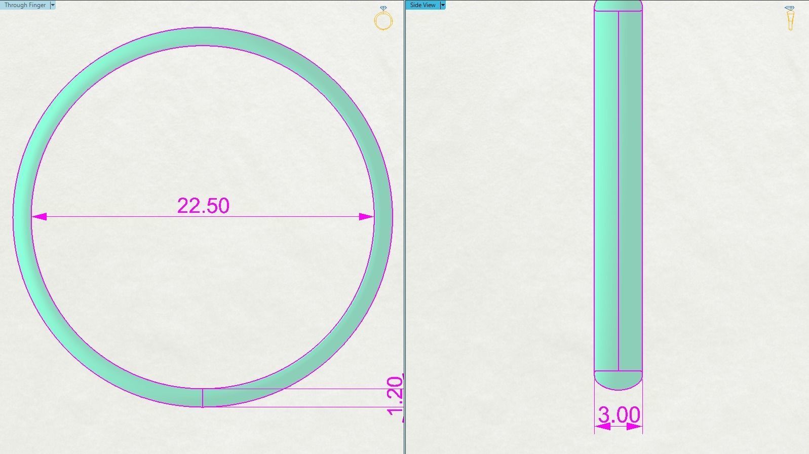 wedding rings 3D print model_16