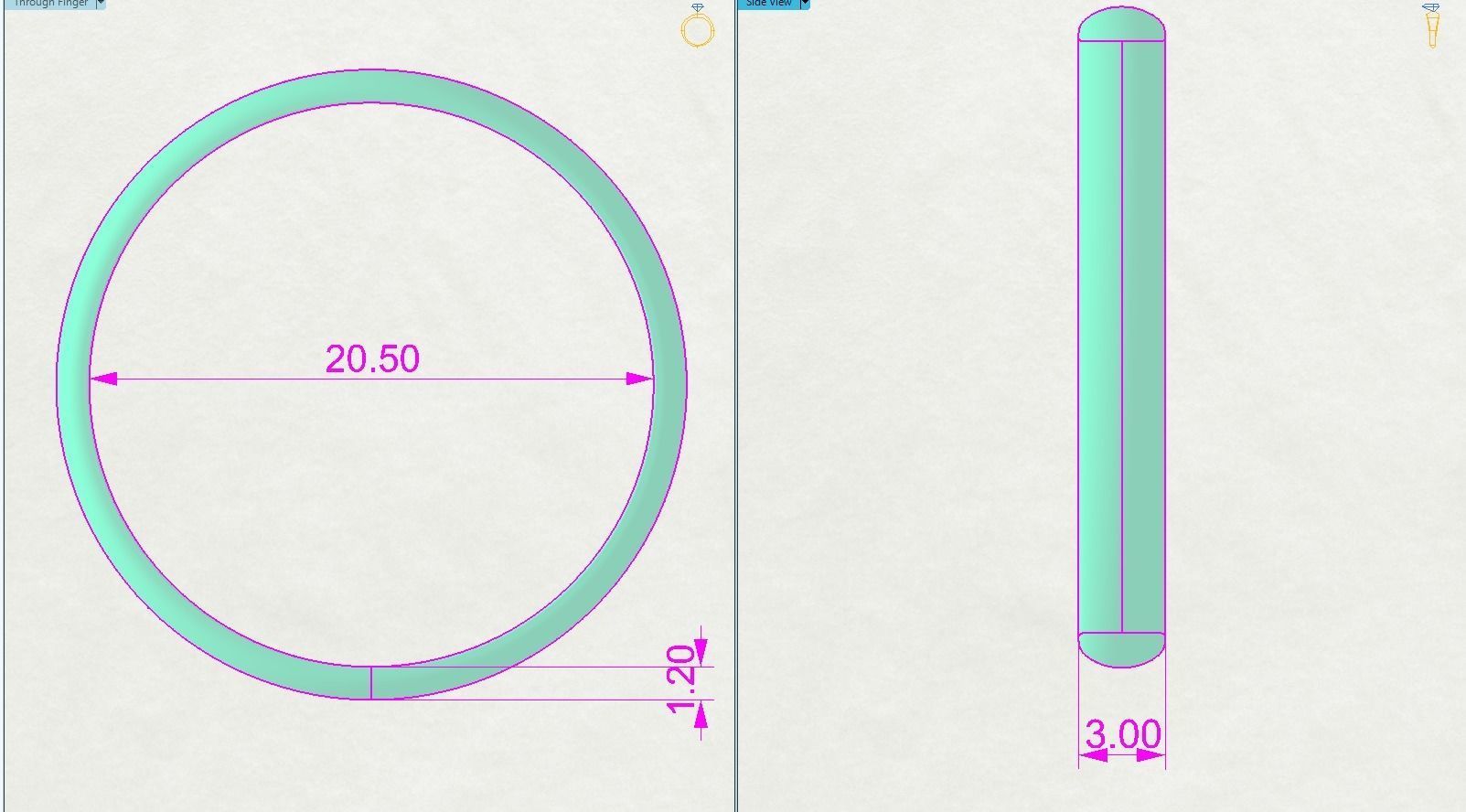 wedding rings 3D print model_12