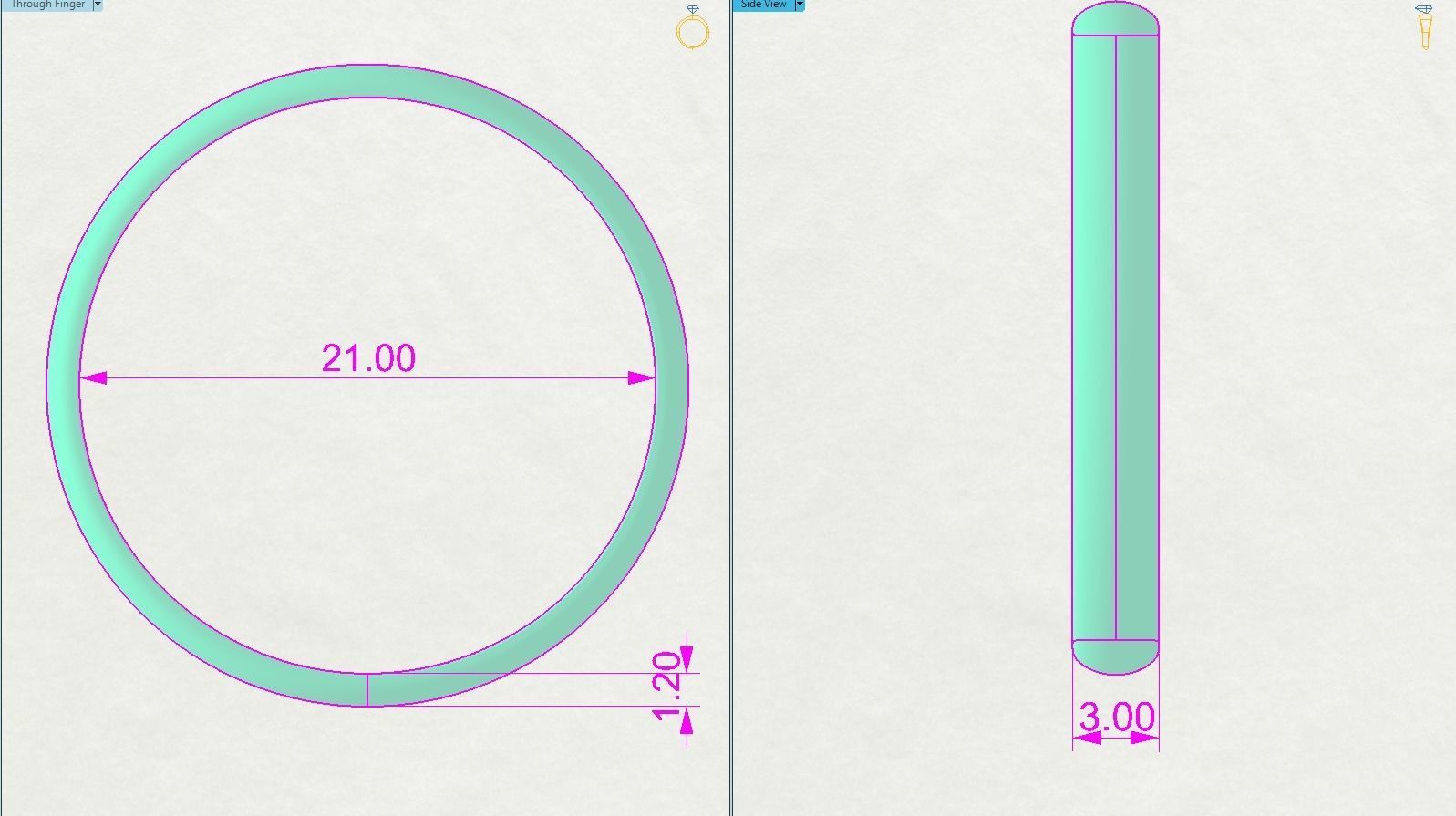 wedding rings 3D print model_13