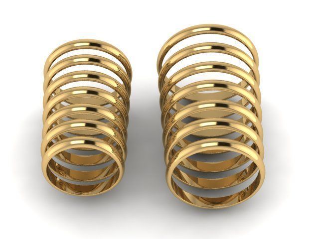 wedding rings 3D print model_1