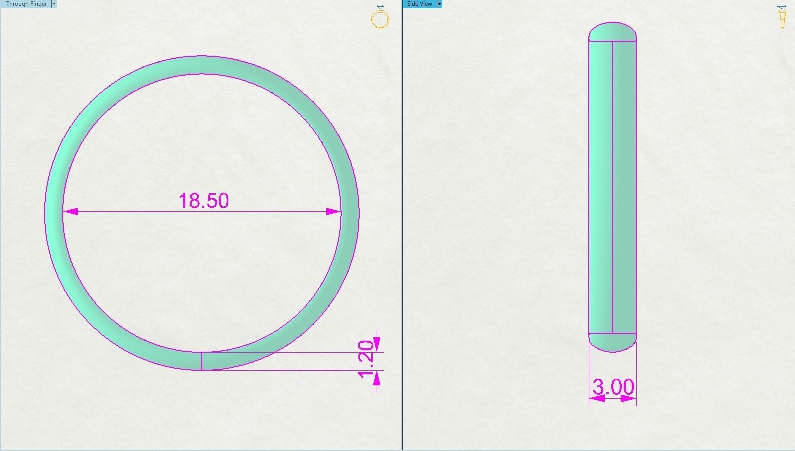 wedding rings 3D print model_8