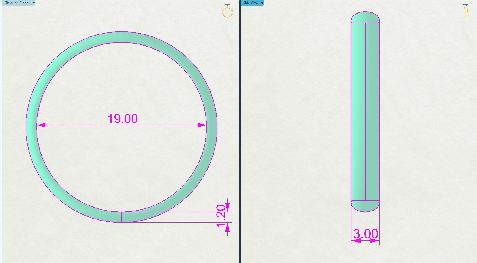 wedding rings 3D print model_9