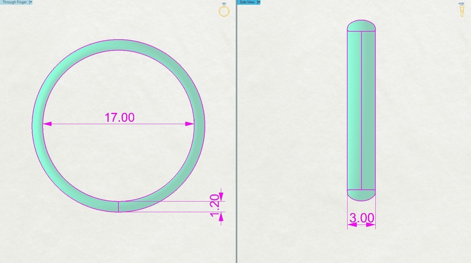 wedding rings 3D print model_5