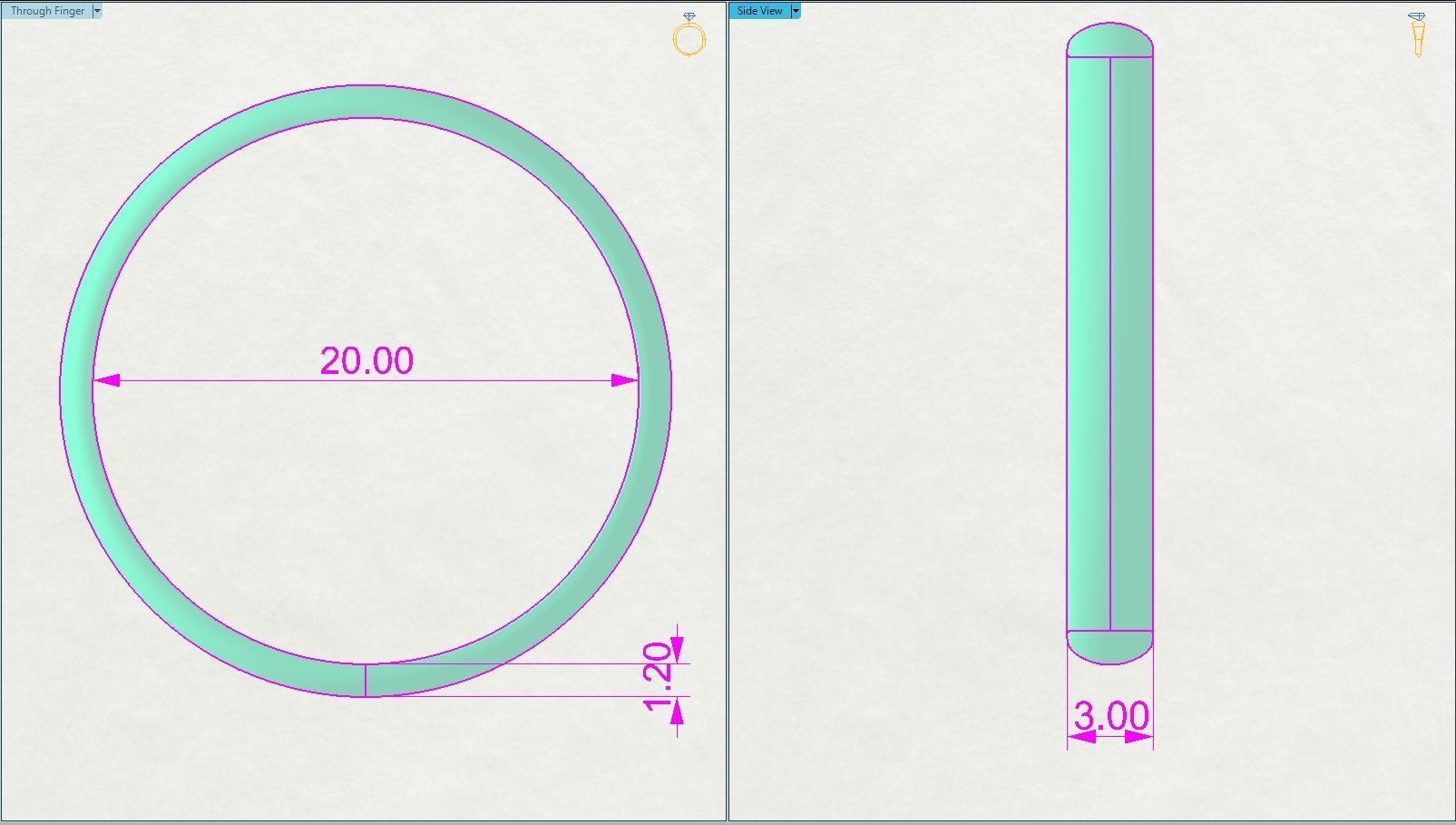 wedding rings 3D print model_11