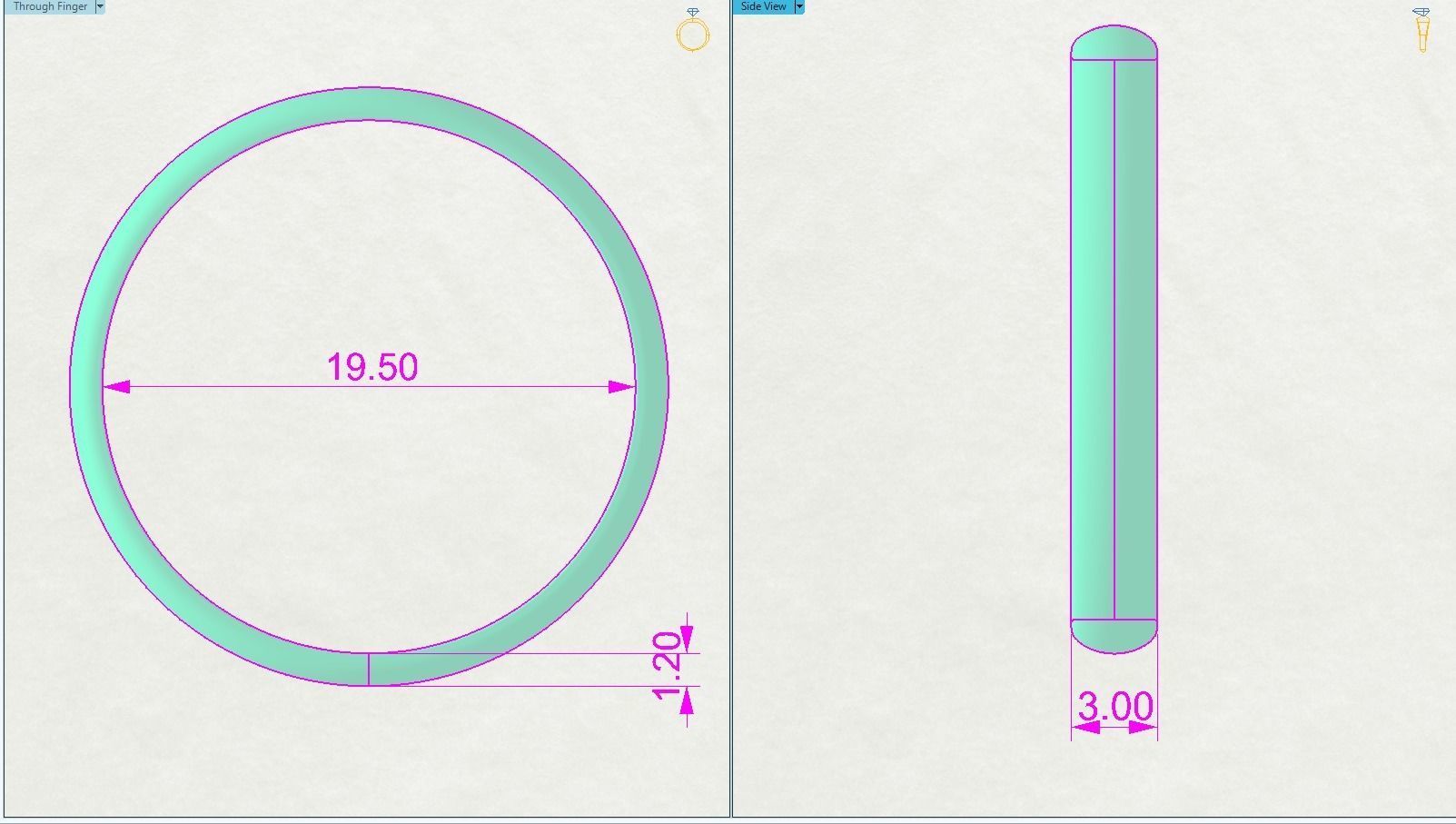 wedding rings 3D print model_10