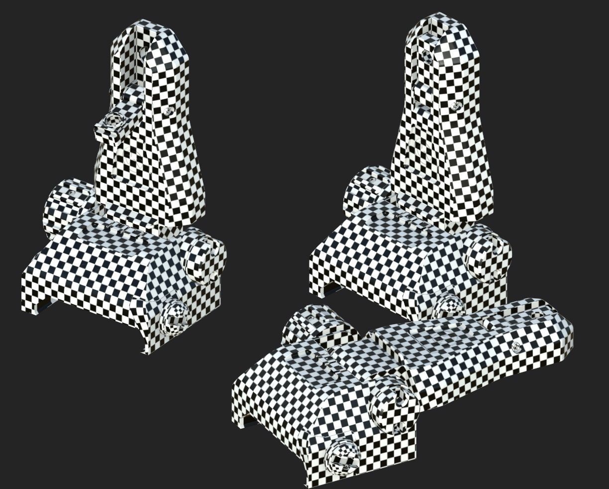 Magpul MBUS pro aim Low-poly 3D model_5