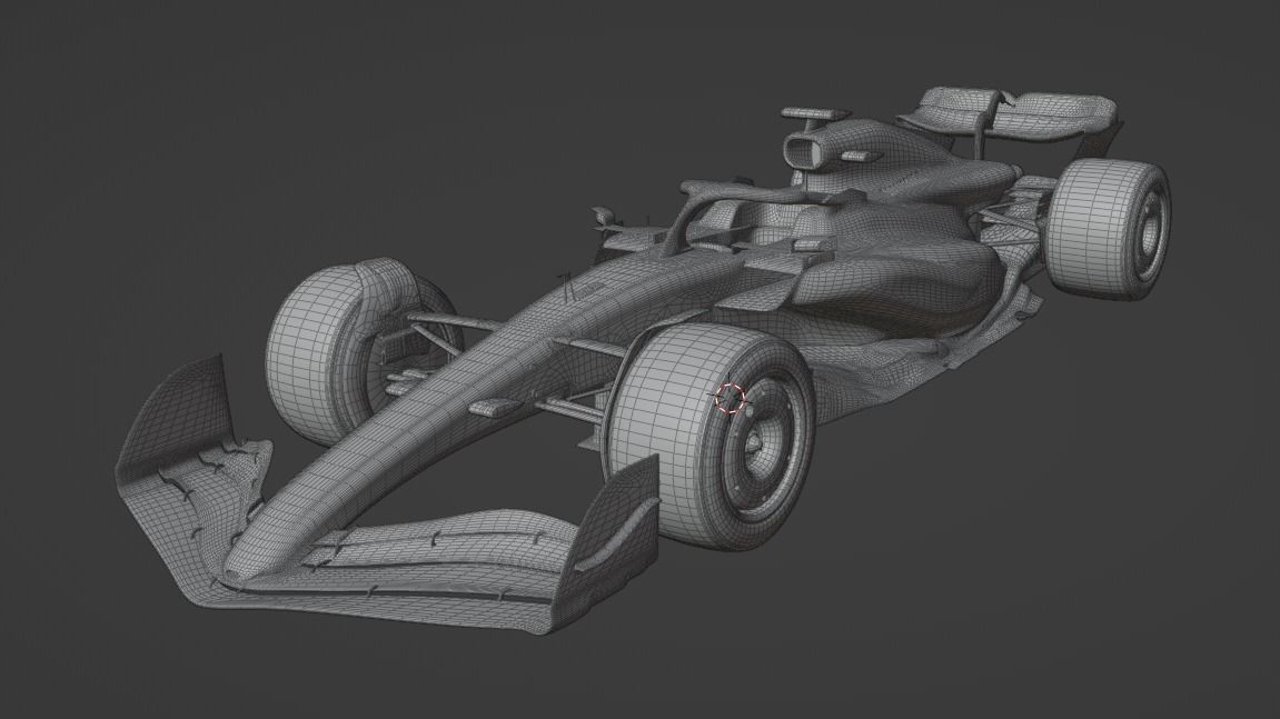 f1 2022 Red Bull RB18 Low-poly 3D model_17