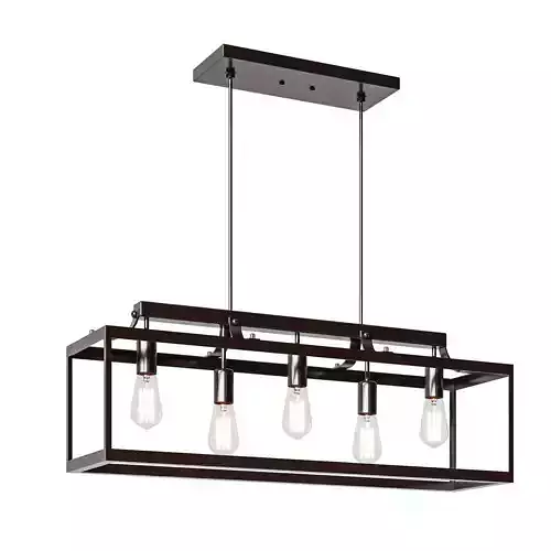 Hafwen 5 Light Kitchen Island Rectangle Pendant