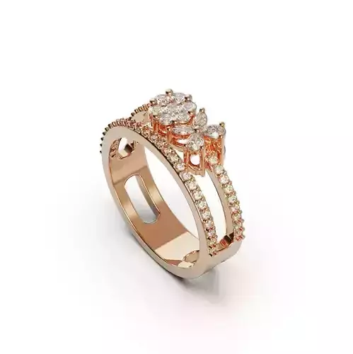 Fashion Ring Multi Diamond
