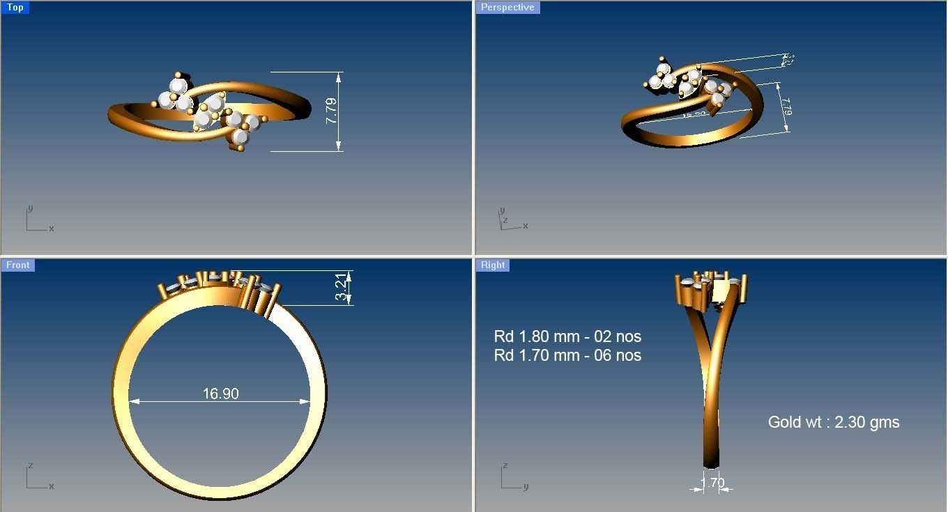 Minimalist Ring 352 3D print model_6