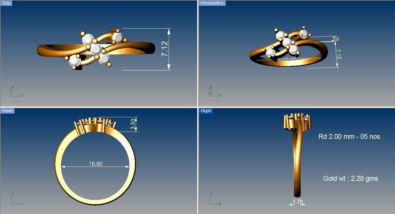 Minimalist Ring 373 3D print model_6