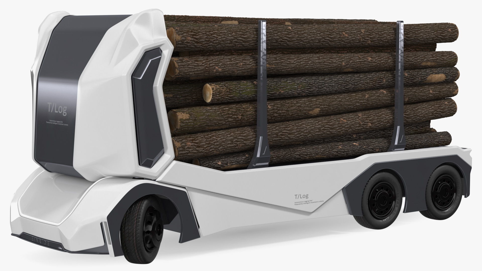 Einride Electric Autonomous Logging Truck Rigged 3D model_1