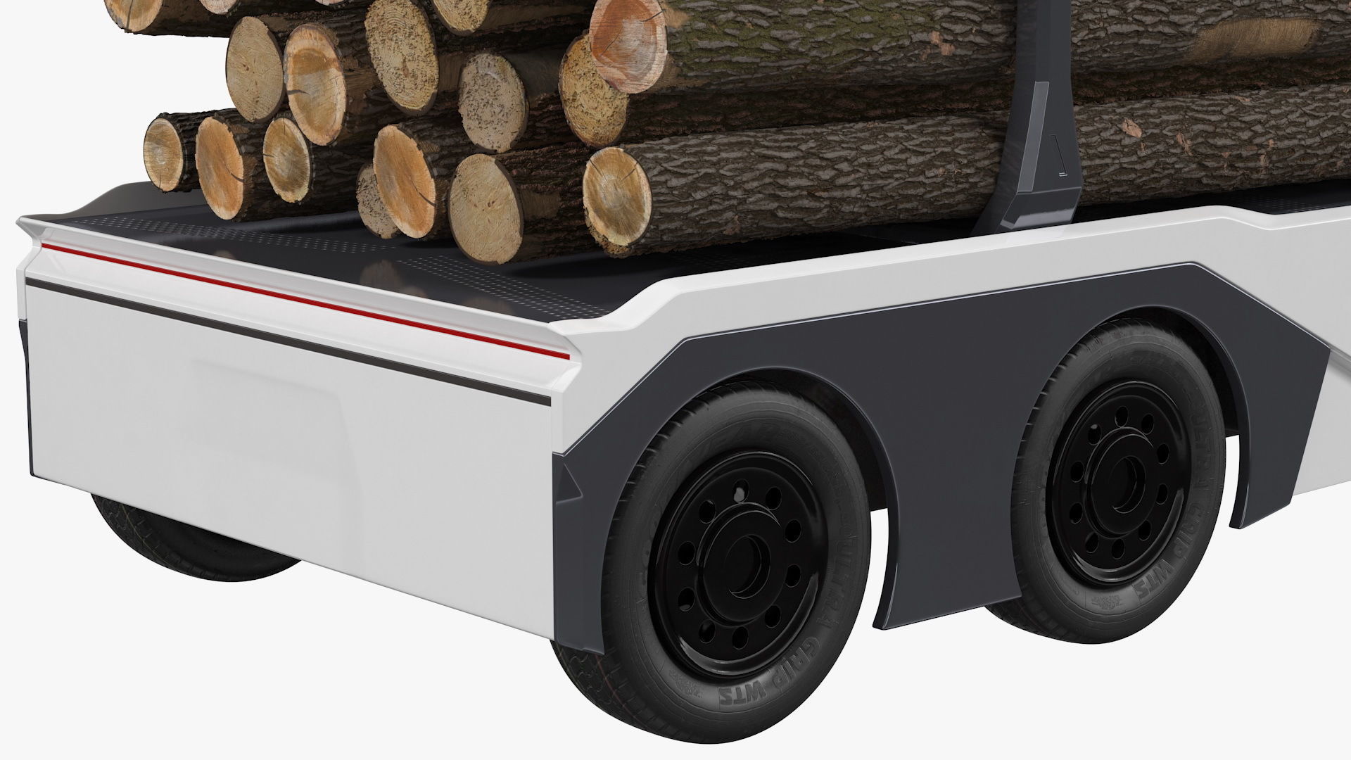 Einride Electric Autonomous Logging Truck Rigged 3D model_14