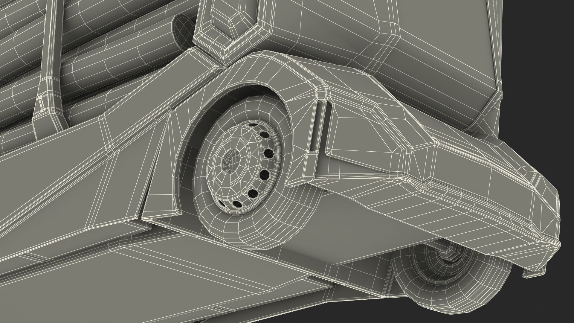 Einride Electric Autonomous Logging Truck Rigged 3D model_30