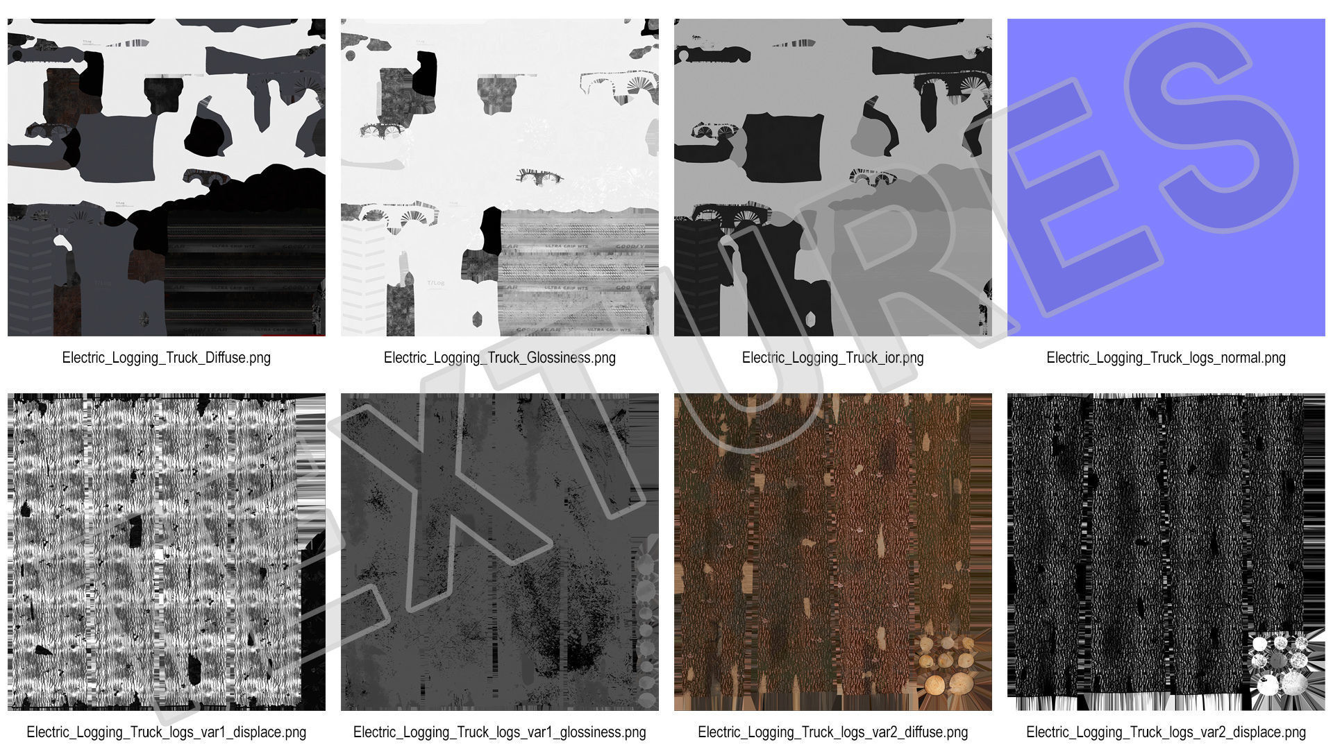 Einride Electric Autonomous Logging Truck Rigged 3D model_26