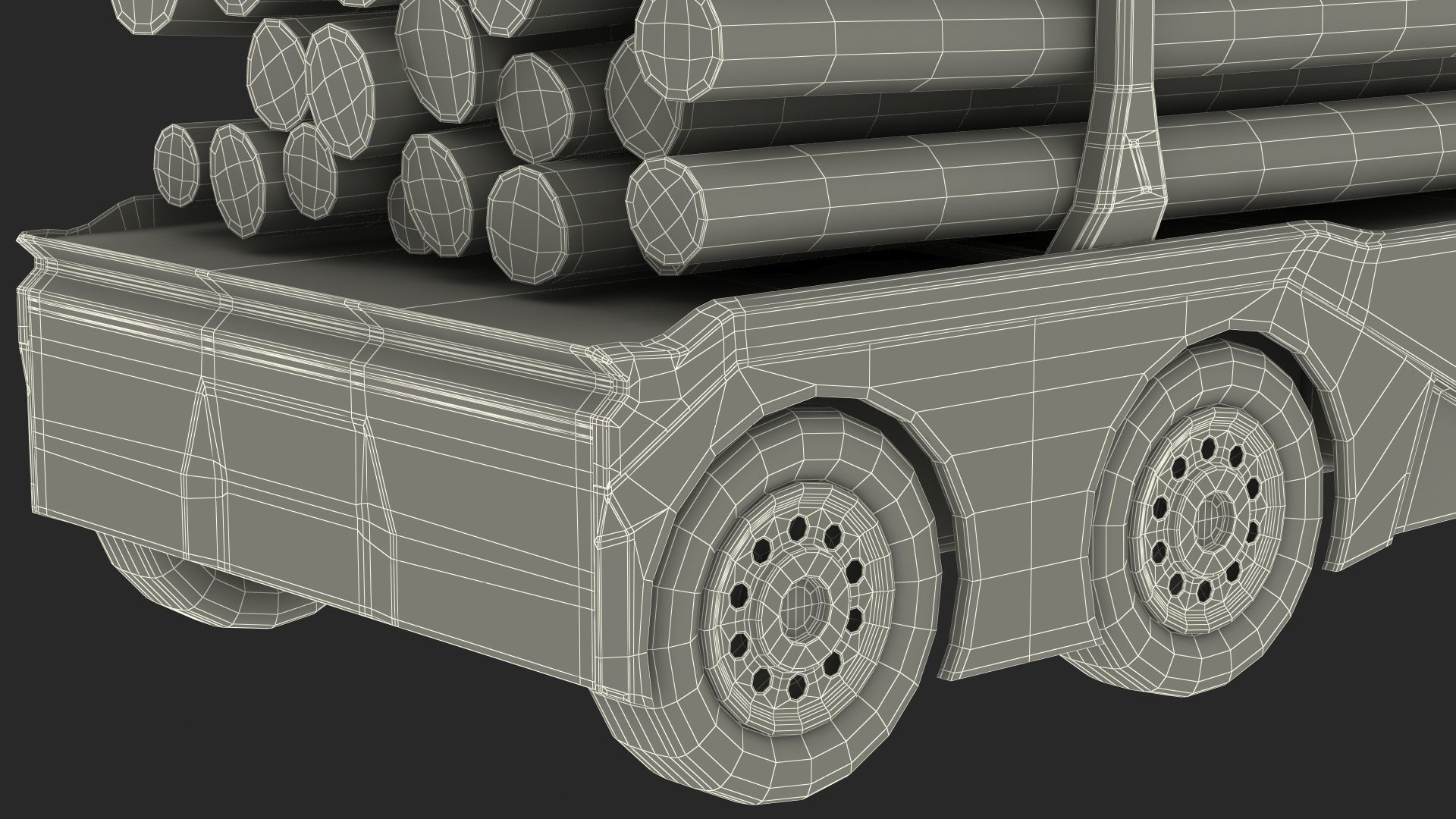 Einride Electric Autonomous Logging Truck Rigged 3D model_31