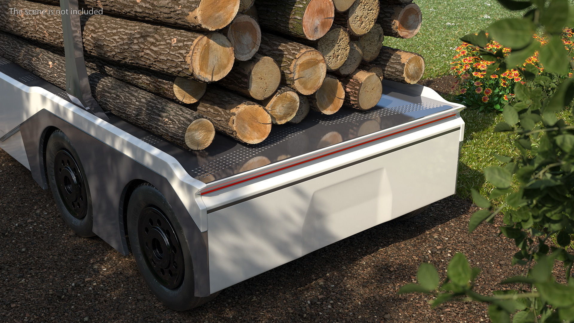 Einride Electric Autonomous Logging Truck Rigged 3D model_5