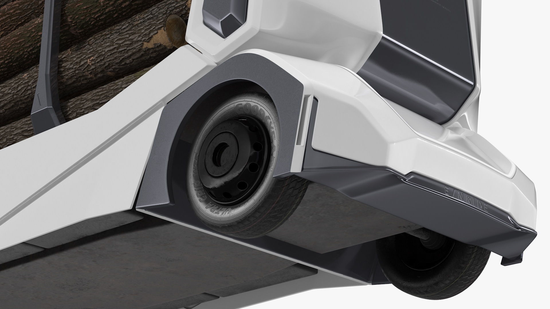 Einride Electric Autonomous Logging Truck Rigged 3D model_13