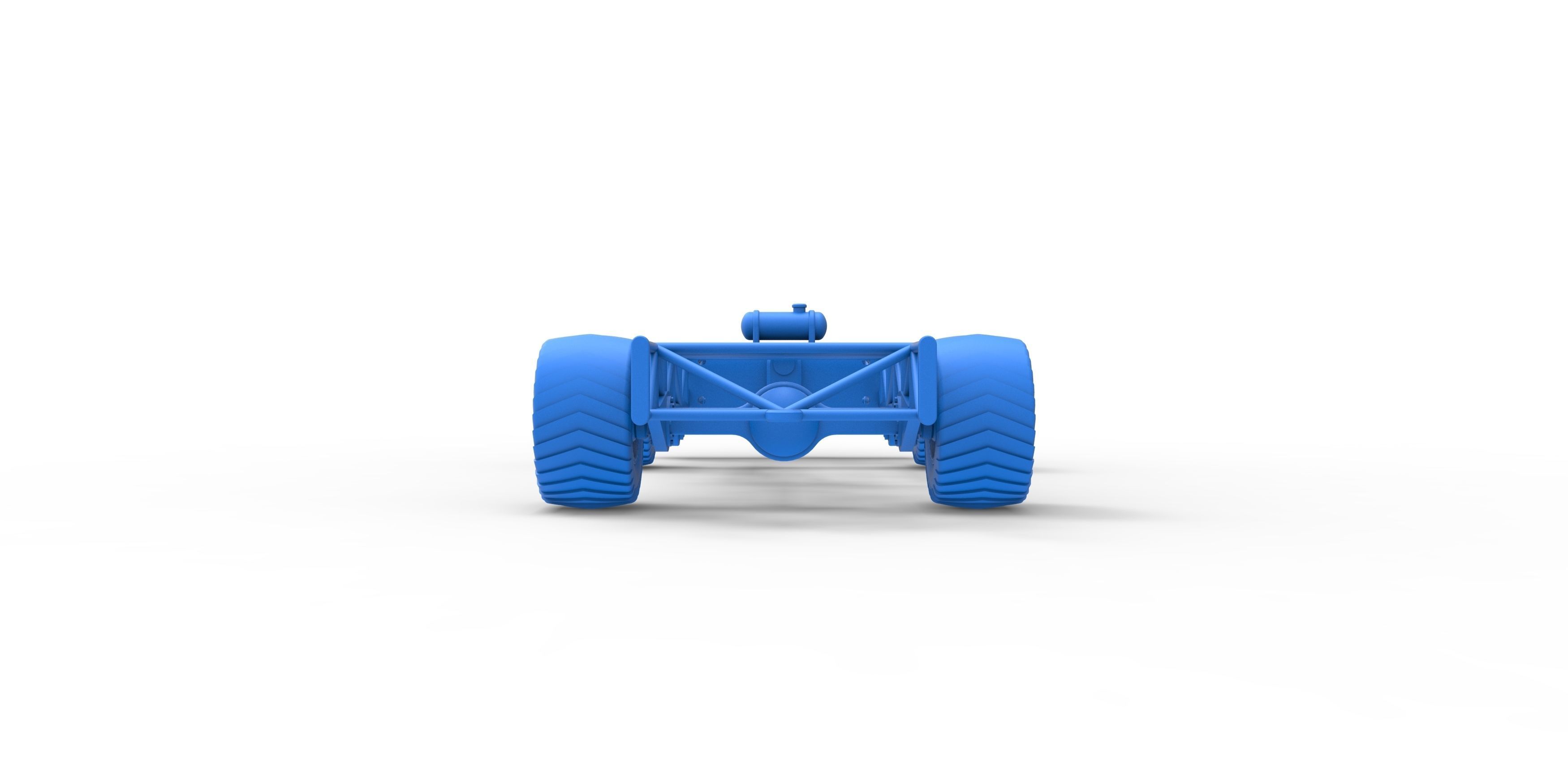 Chassis of 4wd pulling truck Scale 1 to 25 3D print model_26