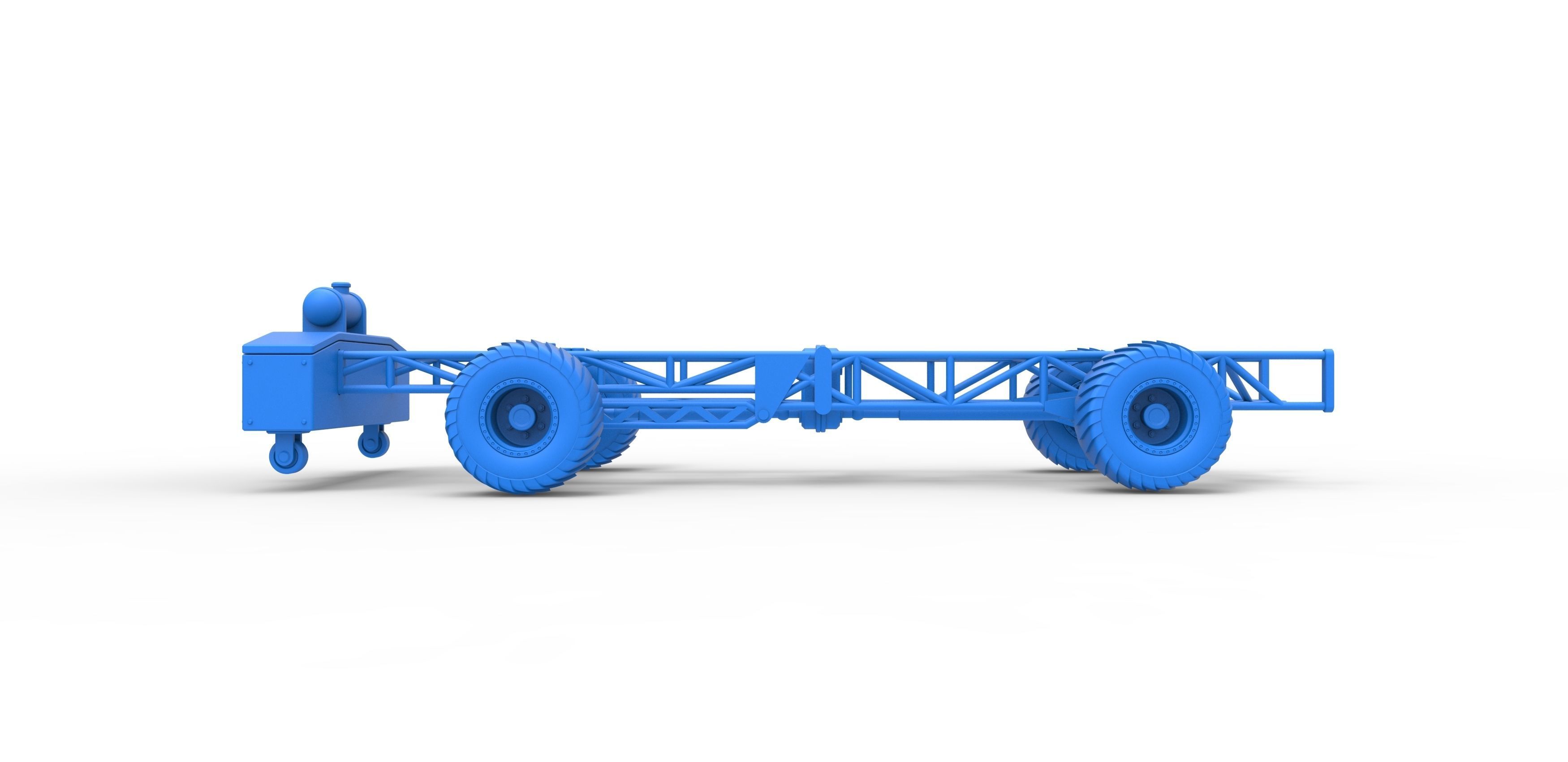 Chassis of 4wd pulling truck Scale 1 to 25 3D print model_20