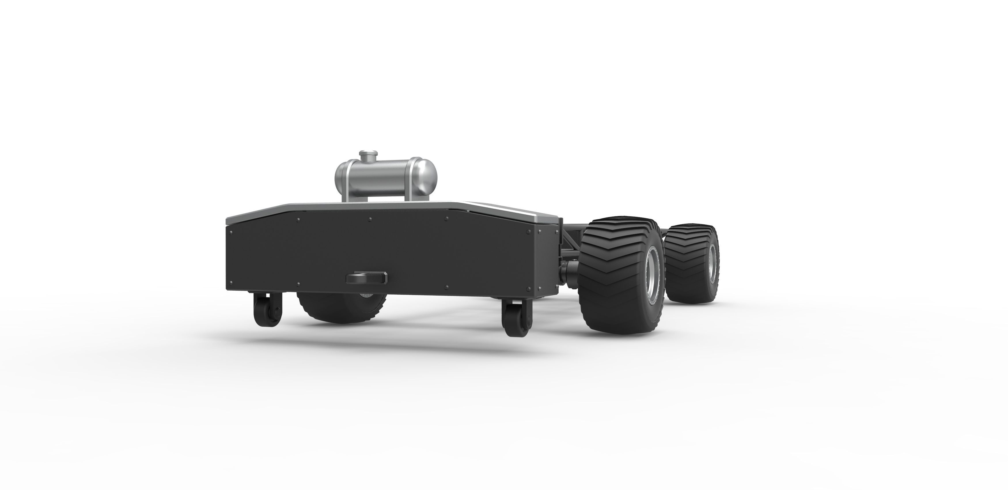 Chassis of 4wd pulling truck Scale 1 to 25 3D print model_4