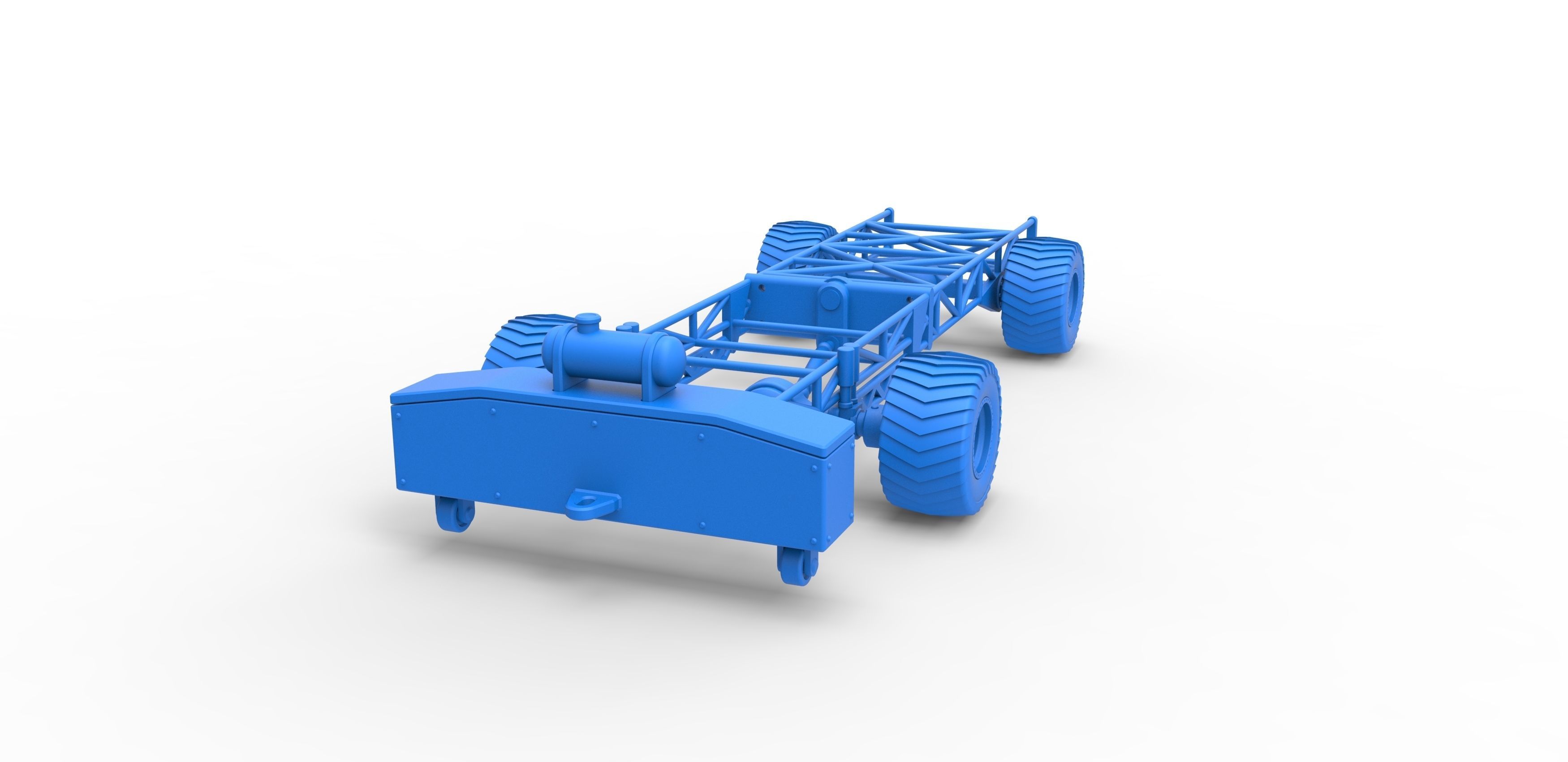 Chassis of 4wd pulling truck Scale 1 to 25 3D print model_17