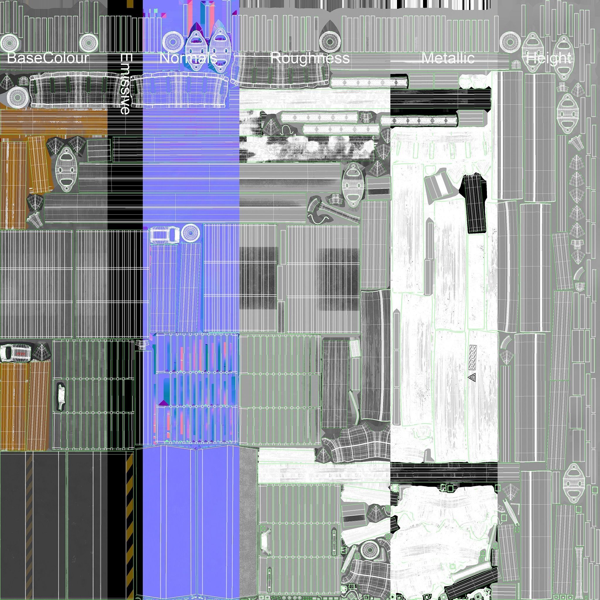 SciFi loaded Barrel Trolley 3D model_13