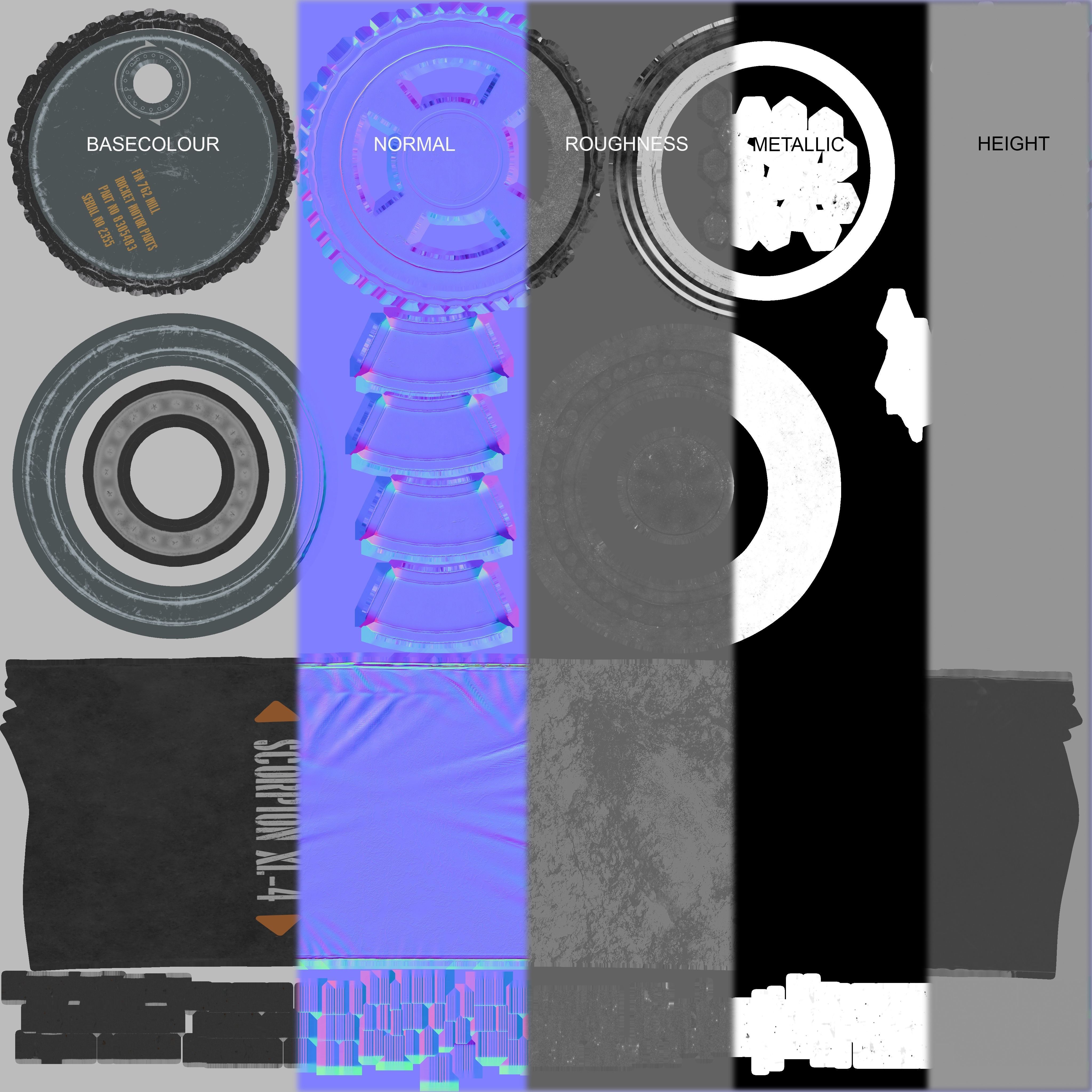 SciFi loaded Barrel Trolley 3D model_14